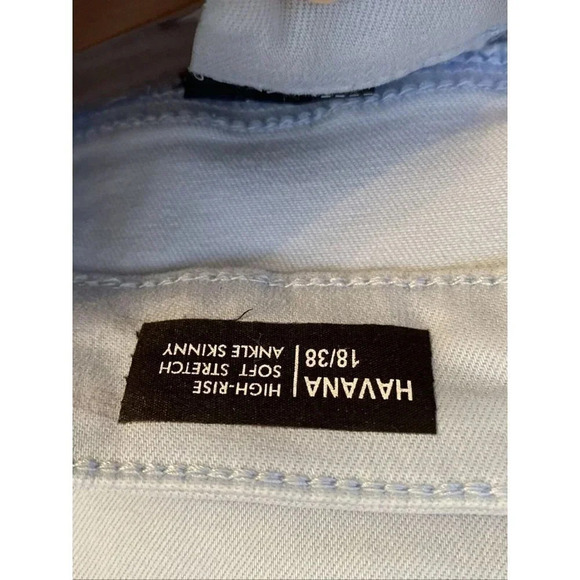 Buffalo David Bitton High Rise Soft Stretch Ankle Skinny Jeans Havana 18/38 Blue - Picture 6 of 9